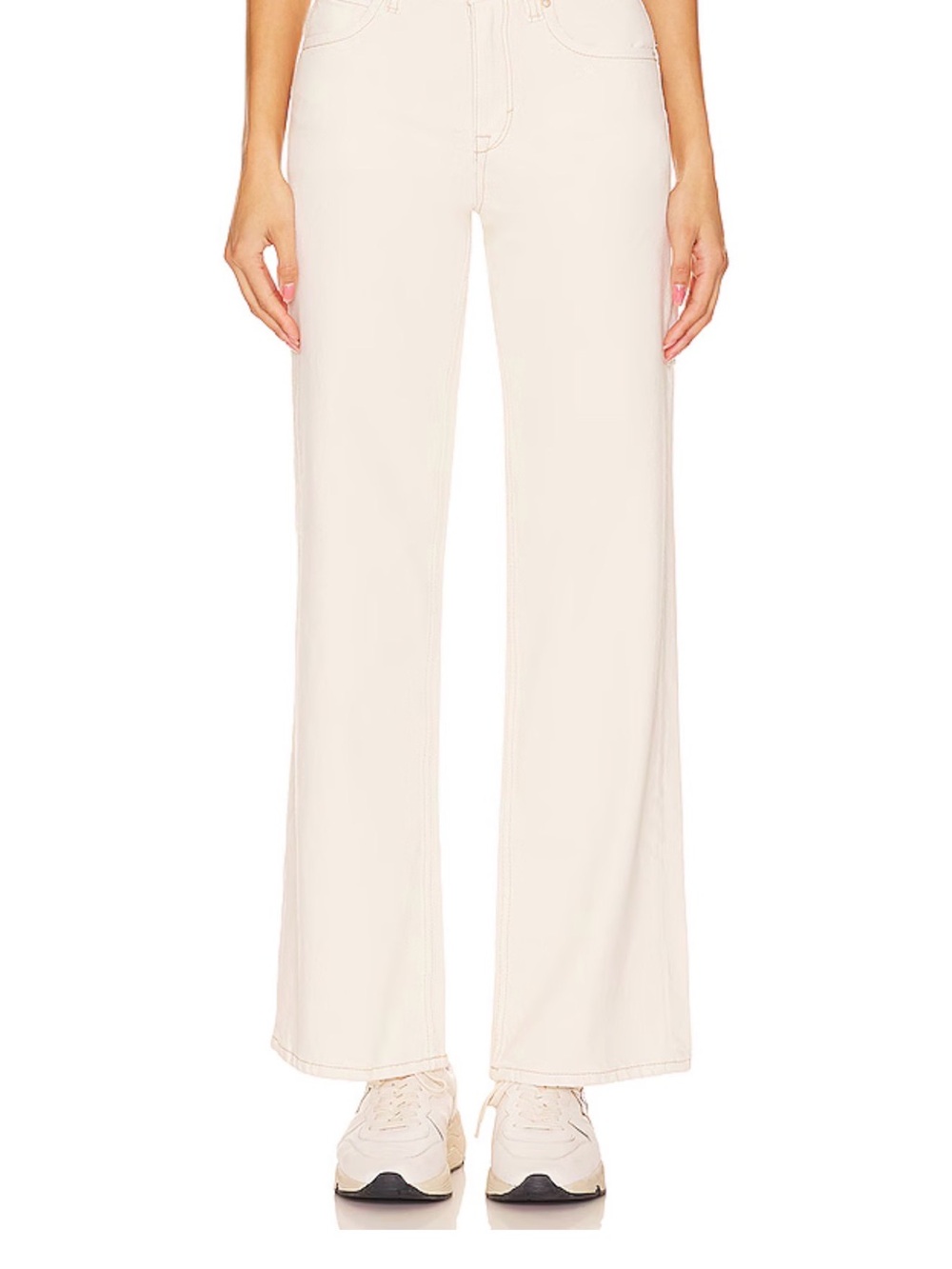 Free People x We The Free Tinsley Baggy High Rise Jeans in Ecru